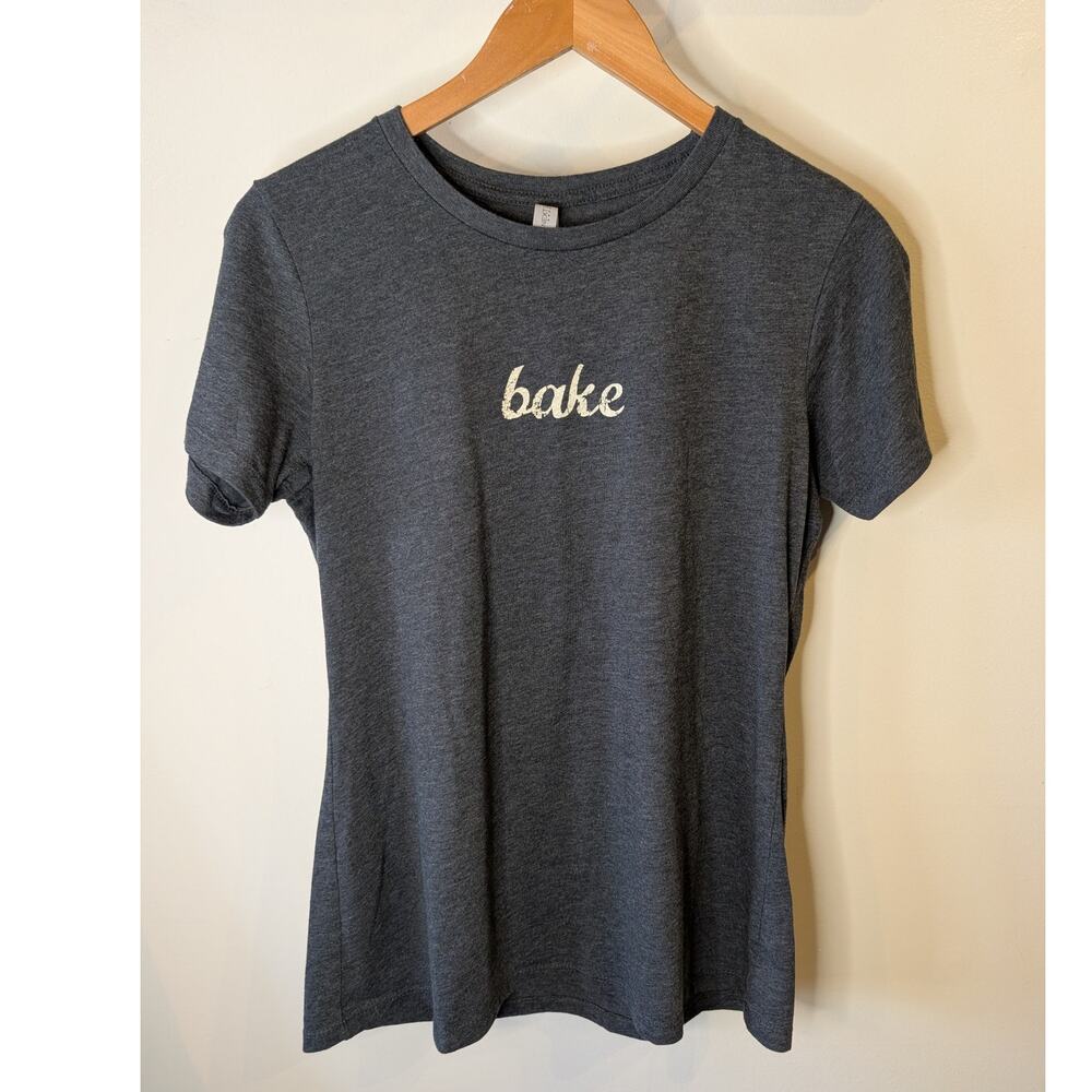 King Arthur Flour Bake Graphic Tee Heather Gray Women's XL Cotton Blend